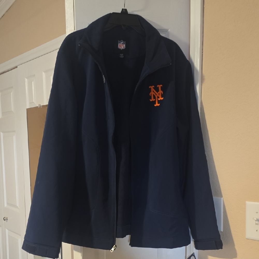Men's Navy Performance Jacket with Orange Team Crest